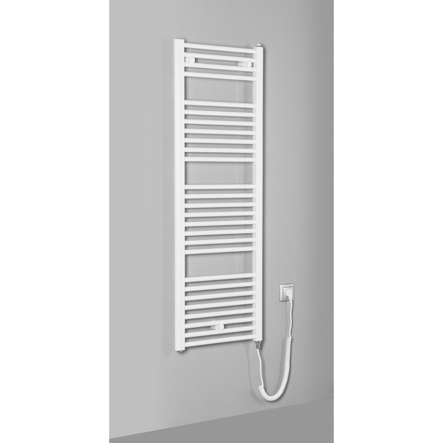 Aqualine - Elektrisk badeværelsesradiator DIRECT-E 400W/230V 132 cm hvid lige