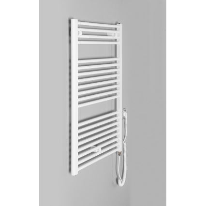 Aqualine - Elektrisk badeværelsesradiator DIRECT-E 400W/230V 96 cm hvid lige
