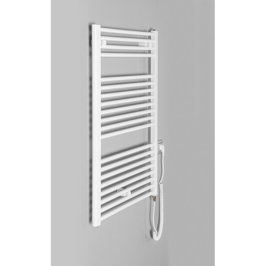 Aqualine - Elektrisk badeværelsesradiator DIRECT-E 400W/230V 96 cm hvid lige