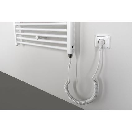 Aqualine - Elektrisk badeværelsesradiator DIRECT-E 800W/230V 168 cm hvid lige