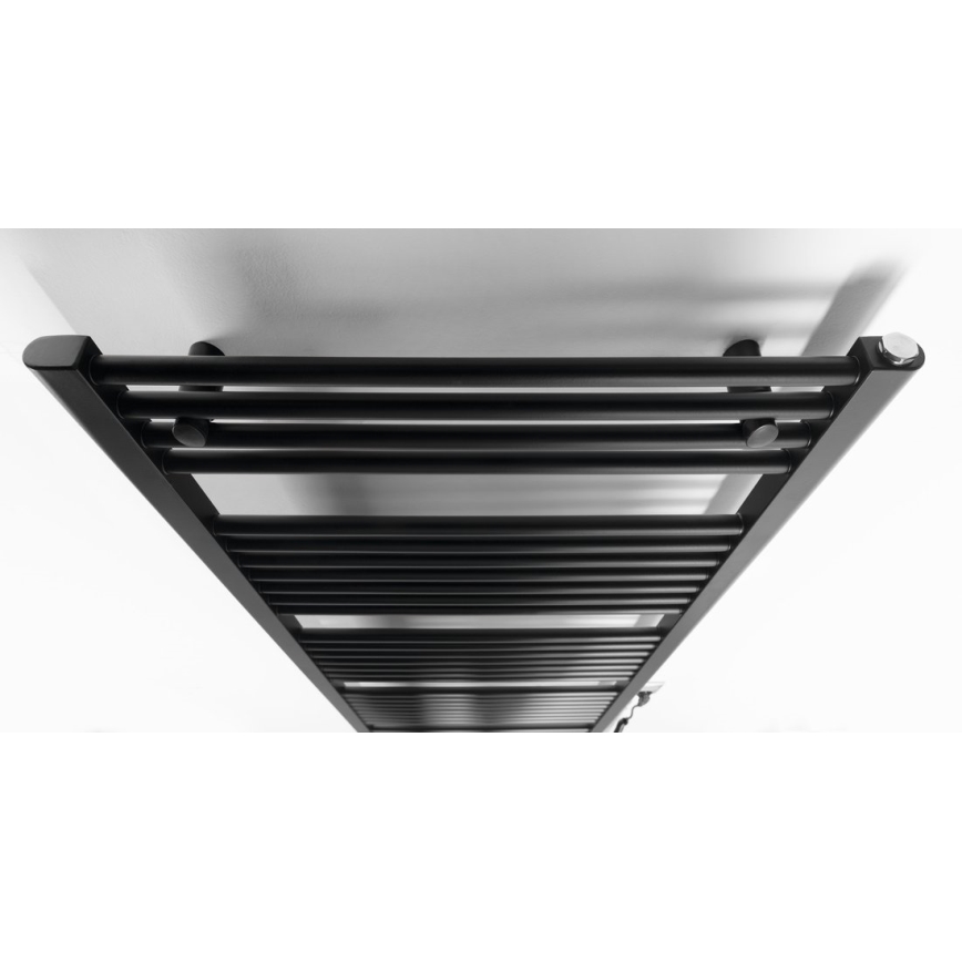 Aqualine - Elektrisk badeværelsesradiator DIRECT-E 800W/230V 168 cm mat sort lige