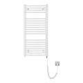 Aqualine - Elektrisk badeværelsesradiator ORBIT-E 300W/230V 96 cm hvid rund