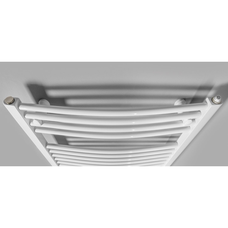 Aqualine - Elektrisk badeværelsesradiator ORBIT-E 600W/230V 132 cm hvid rund