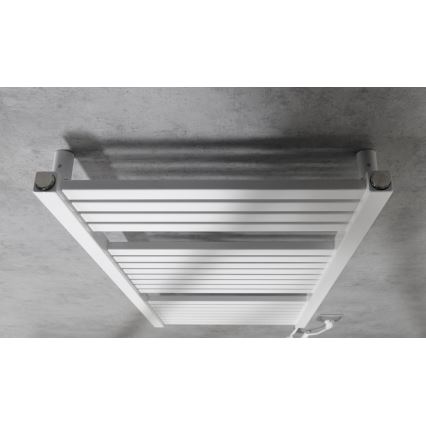 Aqualine - Elektrisk badeværelsesradiator TONDI-E 300W/230V 97 cm hvid kantet