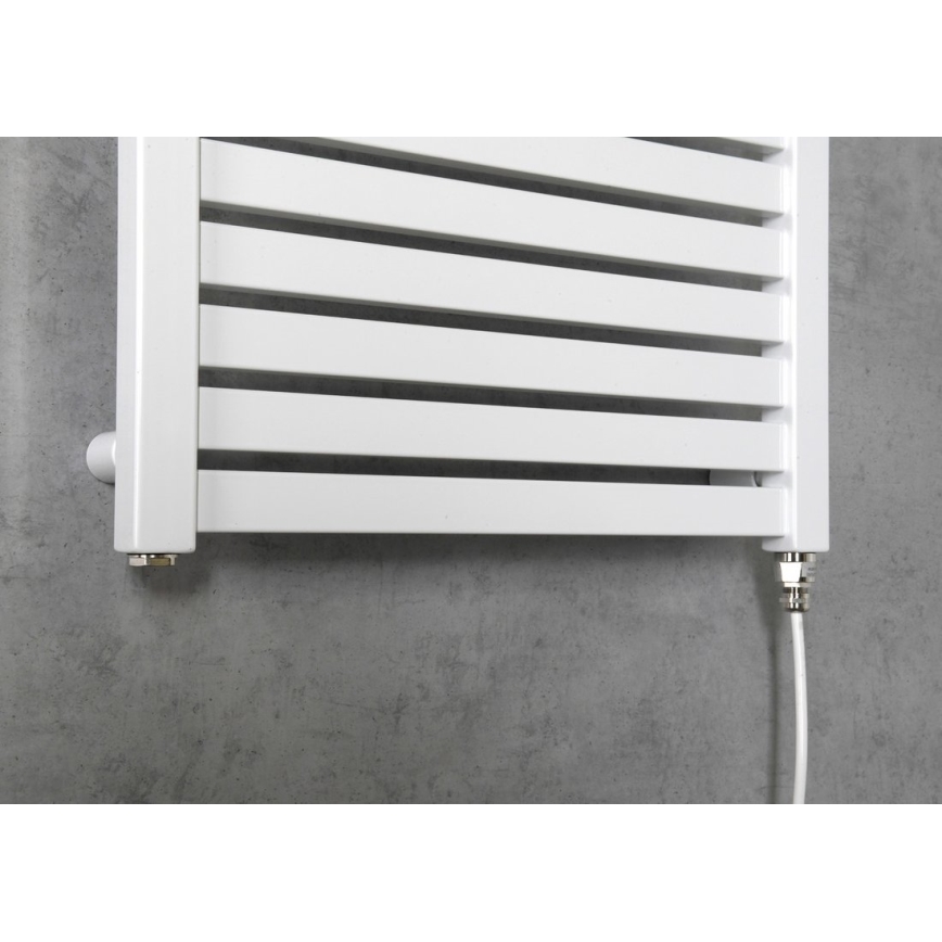 Aqualine - Elektrisk badeværelsesradiator TONDI-E 300W/230V 97 cm hvid kantet