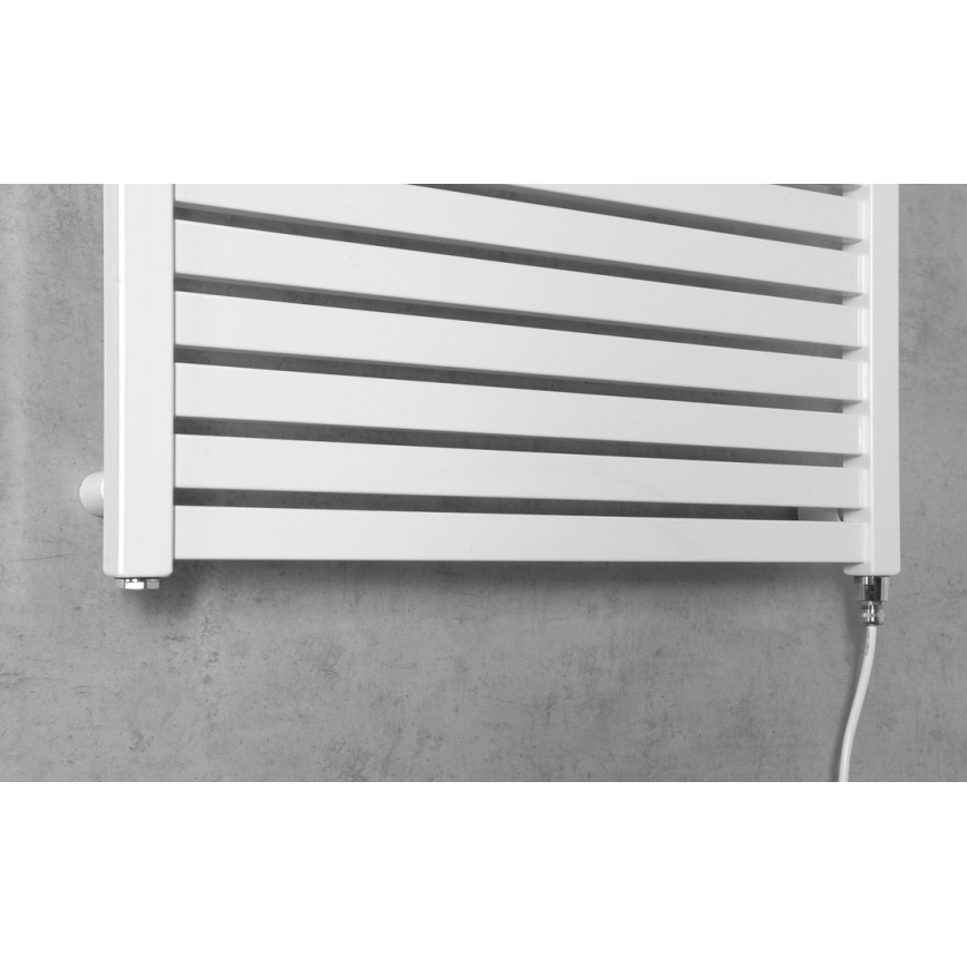 Aqualine - Elektrisk badeværelsesradiator TONDI-E 400W/230V 97 cm hvid kantet