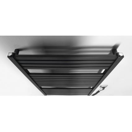 Aqualine - Elektrisk badeværelsesradiator TONDI-E 400W/230V 97 cm mat sort lige