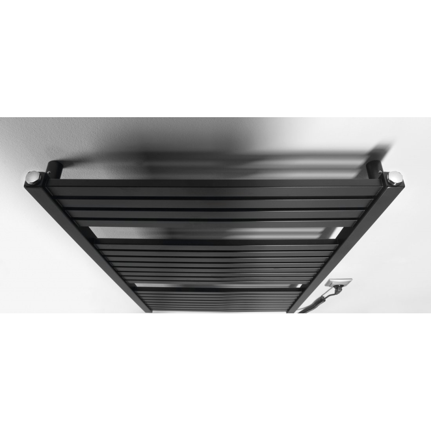 Aqualine - Elektrisk badeværelsesradiator TONDI-E 400W/230V 97 cm mat sort lige