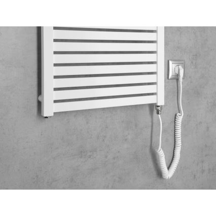 Aqualine - Elektrisk badeværelsesradiator TONDI-E 500W 133x45 cm hvid
