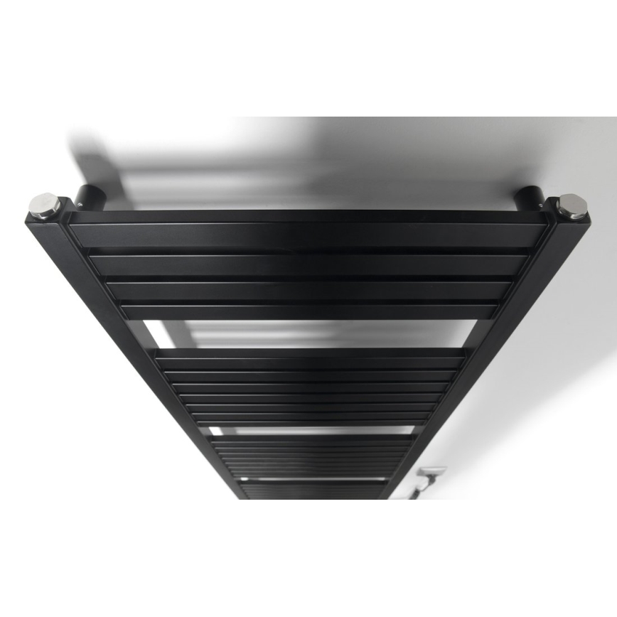 Aqualine - Elektrisk badeværelsesradiator TONDI-E 500W/230V 133 cm mat sort lige