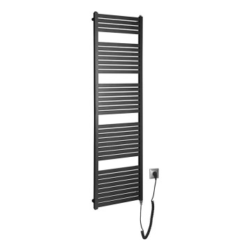 Aqualine - Elektrisk badeværelsesradiator TONDI-E 600W 169x45 cm mat sort