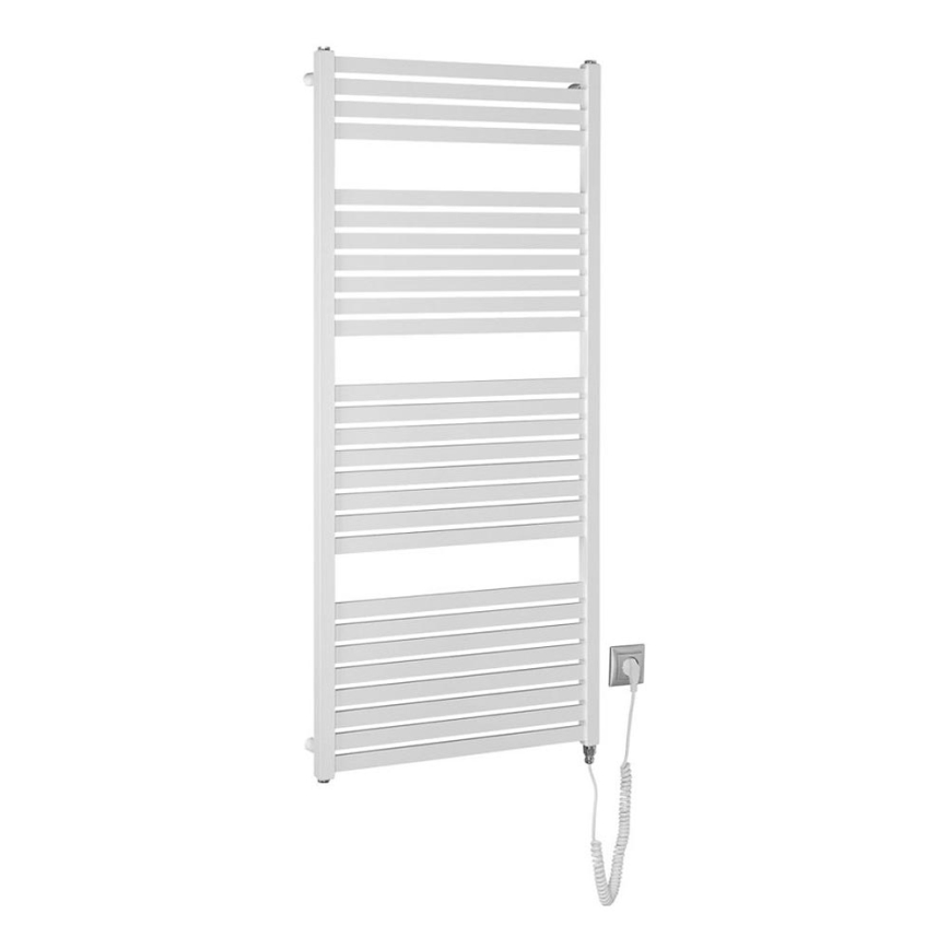 Aqualine - Elektrisk badeværelsesradiator TONDI-E 600W/230V 133 cm hvid lige