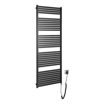 Aqualine - Elektrisk badeværelsesradiator TONDI-E 800W 169x60 cm mat sort