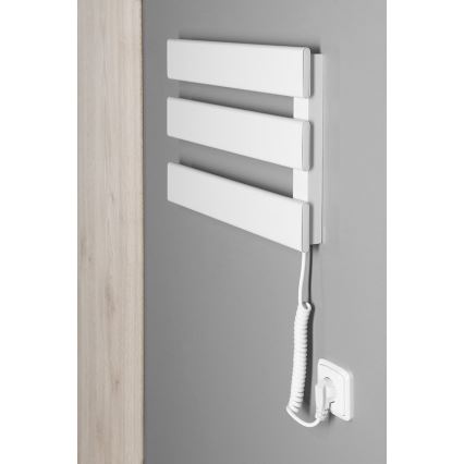 Aqualine - Elektrisk håndklædeholder ELVIS 50W/230V 34,2 cm hvid højre