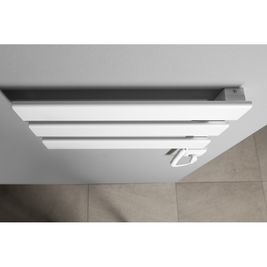 Aqualine - Elektrisk håndklædeholder ELVIS 50W/230V 34,2 cm hvid højre