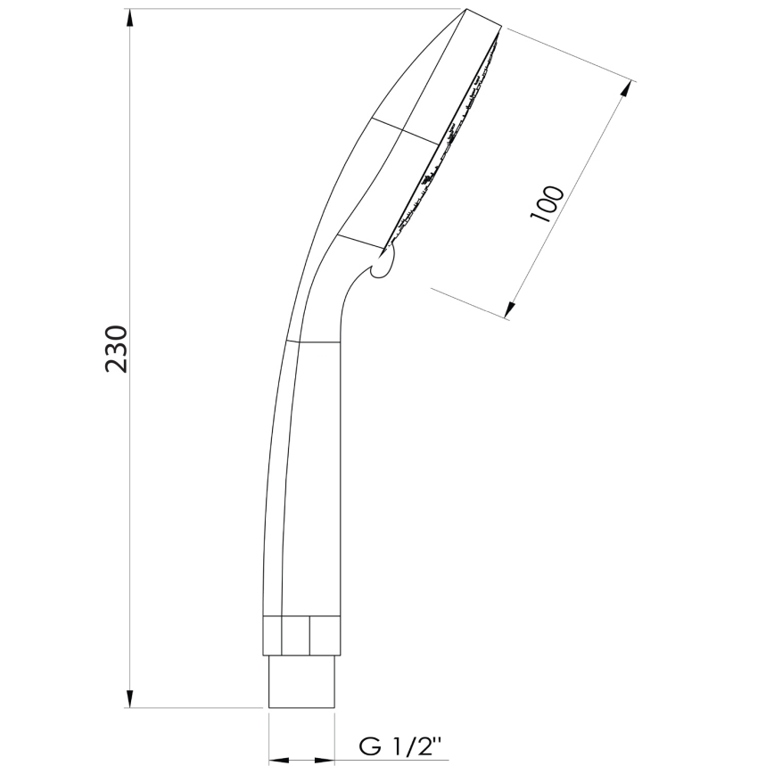 Aqualine - Håndbruser, diameter 10 cm, poleret krom