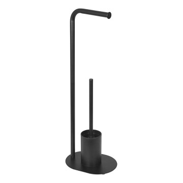 Aqualine - Holder til toiletpapir og toiletbørste SAMBA sort