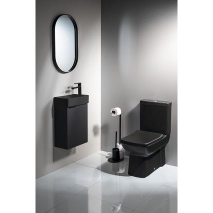 Aqualine - Holder til toiletpapir og toiletbørste SAMBA sort