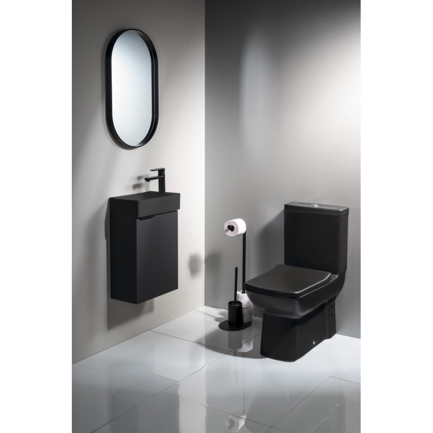 Aqualine - Holder til toiletpapir og toiletbørste SAMBA sort