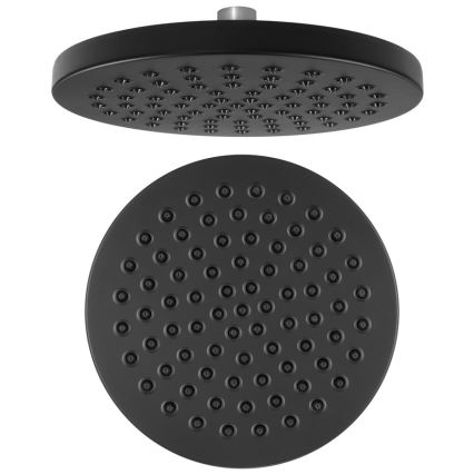 Aqualine - Hovedbruser diameter 20 cm mat sort
