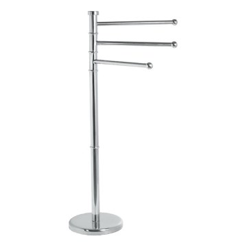 Aqualine - Stativ m. håndklædeholder SAMBA 85,5 cm rustfri/skinnende krom