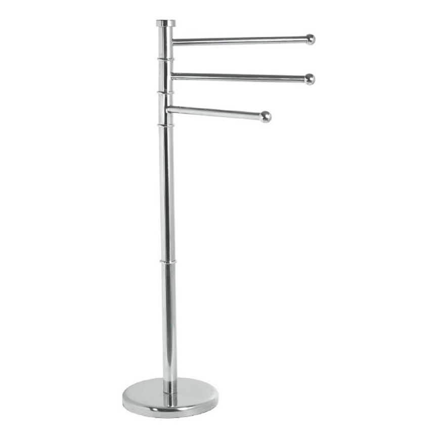 Aqualine - Stativ m. håndklædeholder SAMBA 85,5 cm rustfri/skinnende krom