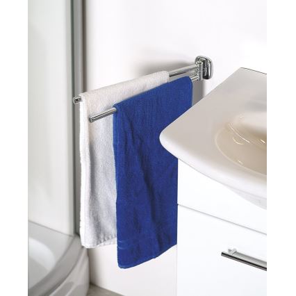 Aqualine - Væghængt håndklædeholder drejelig RUMBA 45 cm skinnende krom