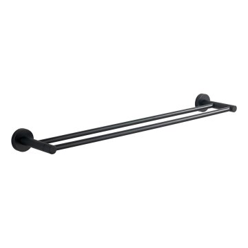Aqualine - Væghængt håndklædestang SAMBA 12x64,5 cm sort