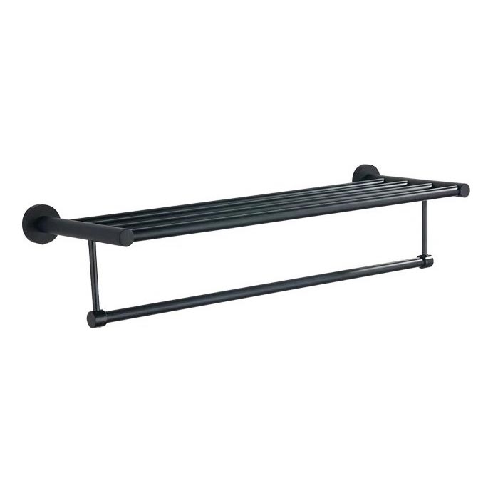 Aqualine - Væghængt håndklædestang SAMBA 21x62,5 cm sort
