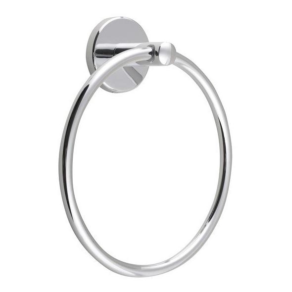 Aqualine - Væghængt håndklædestang SAMBA diameter 15,5 cm skinnende krom