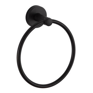 Aqualine - Væghængt håndklædestang SAMBA diameter 15,5 cm sort