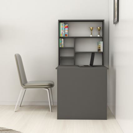 Arbejdsbord med hylde SEDIR 154,2x90 cm antracit