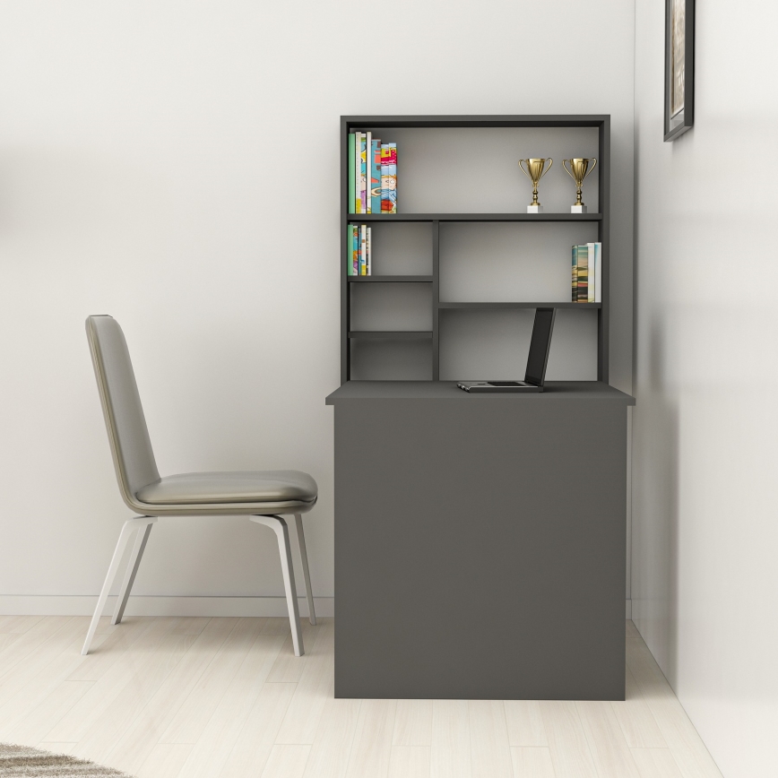 Arbejdsbord med hylde SEDIR 154,2x90 cm antracit