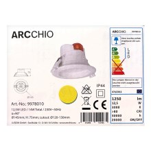 Arcchio - LED indbygningslampe til badeværelse ARIAN LED/12,5W/230V IP44