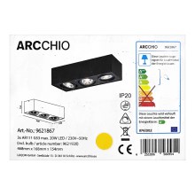 Arcchio - LED loftlampe DWIGHT 3xG53/20W/230V