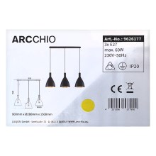 Arcchio - Pendel ARTHURIA 3xE27/60W/230V