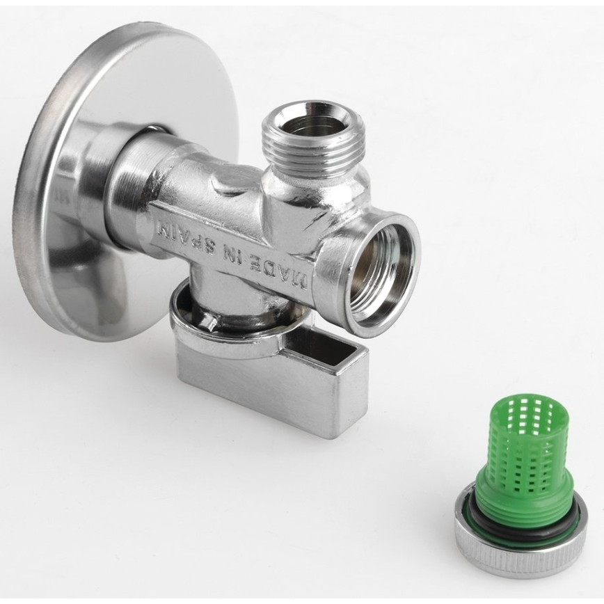 Arco - Vinkelventil med filter, poleret krom