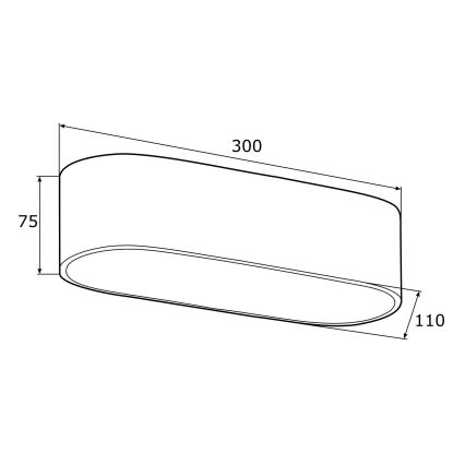 Argon 0905 - Loftlampe TONI 2xE27/15W/230V hvid