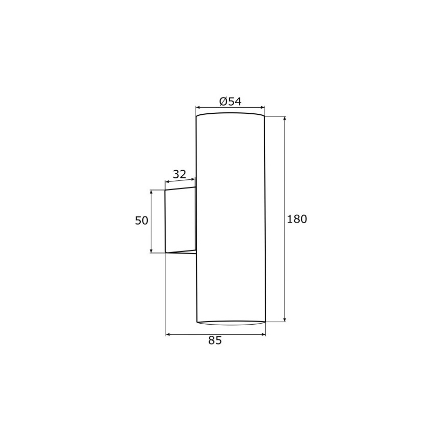 Argon 0909 - Væglampe MITOS 2xGU10/5W/230V sort