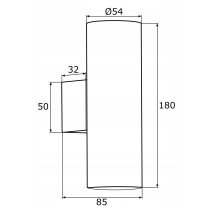 Argon 0910 - Væglampe MITOS 2xGU10/5W/230V hvid