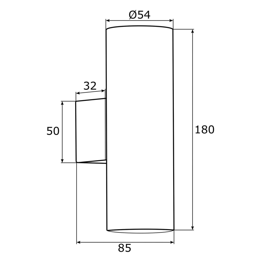 Argon 0912 - Væglampe MITOS 2xGU10/5W/230V skinnende krom