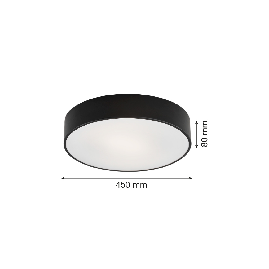 Argon 1186 - Loftlampe DARLING 3xE27/15W/230V diam. 45 cm sort