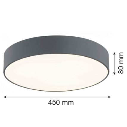 Argon 1187 - Loftlampe DARLING 3xE27/15W/230V diam. 45 cm grå