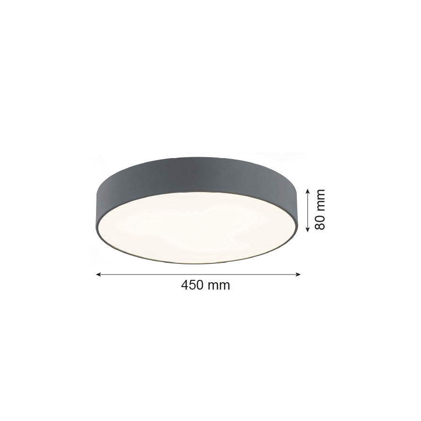 Argon 1187 - Loftlampe DARLING 3xE27/15W/230V diam. 45 cm grå