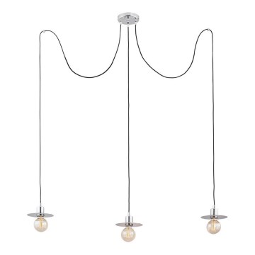 Argon 1378 - Pendel CORSO 3xE27/15W/230V edderkop skinnende krom
