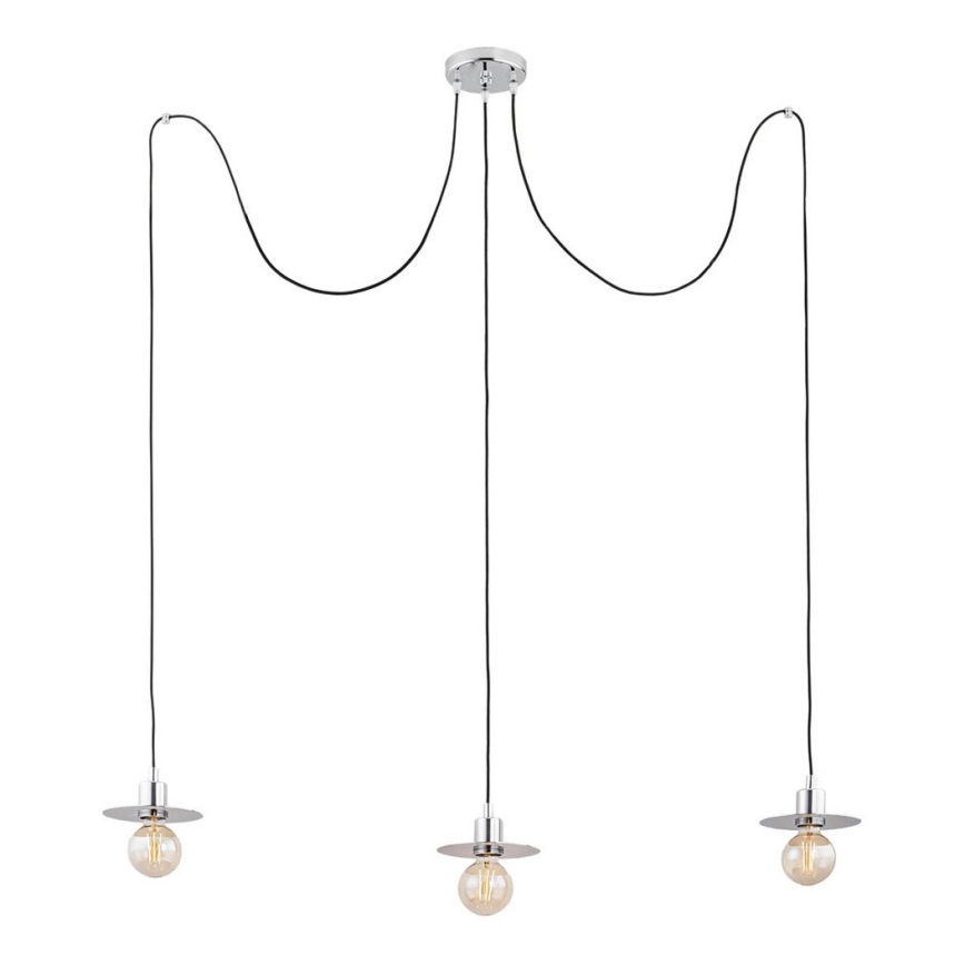 Argon 1378 - Pendel CORSO 3xE27/15W/230V edderkop skinnende krom