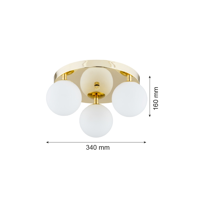 Argon 1413 - Loftlampe til badeværelse FLAVIO 3xE14/7W/230V IP44