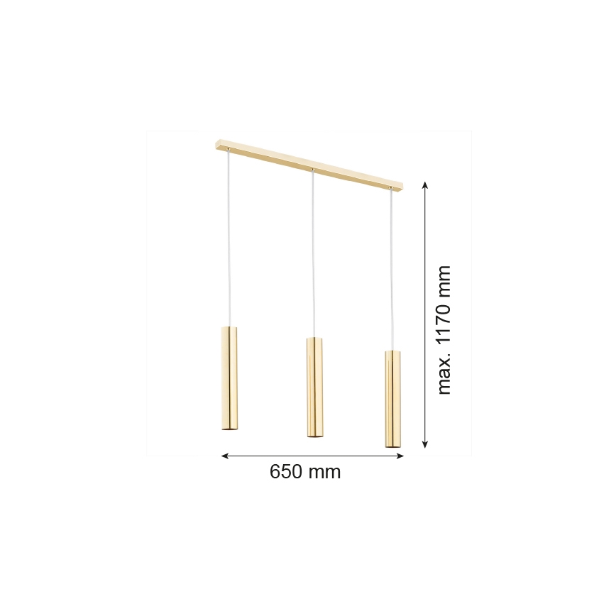 Argon 1443 - Pendel GOMERA 3xGU10/5W/230V messing
