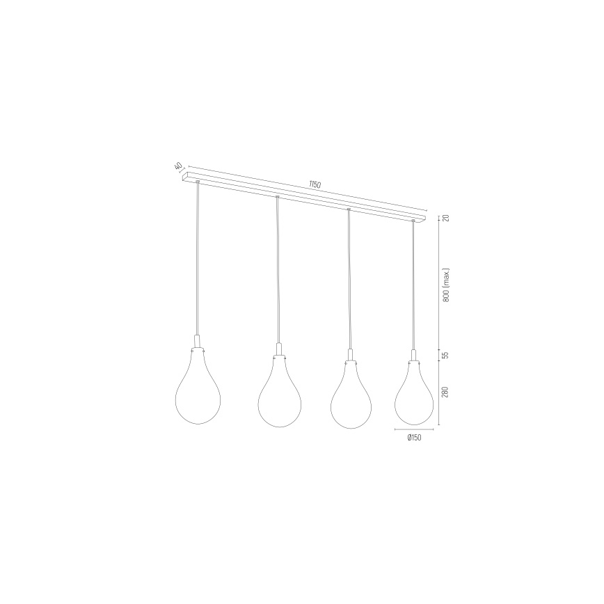 Argon 1740 - Pendel OAKLAND 4xG9/6W/230V