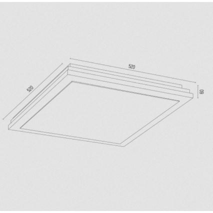 Argon 1804 - Loftlampe CASERTA 4xE27/15W/230V 52x52 cm